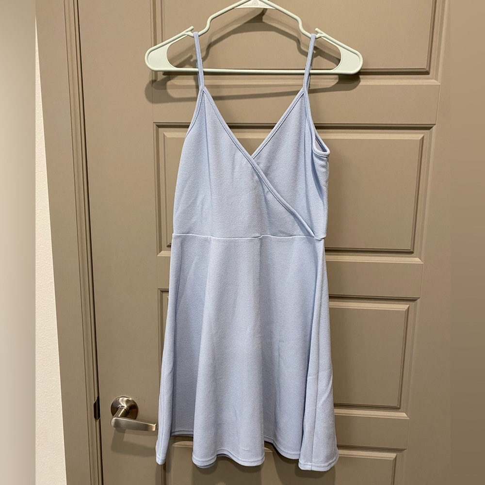 Light blue skater style dress